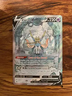Zacian v Crown Zenith: Galarian Gallery Holo Ultra Rare Card GG48/GG70 NM - Image 1
