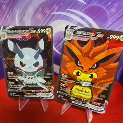 Pikachu RIKUDO SENNIN KURAMA Cute Pokemon Naurto Cosplay Doujin ACG HOLO Card - Image 1