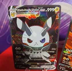 Pikachu RIKUDO SENNIN KURAMA Cute Pokemon Naurto Cosplay Doujin ACG HOLO Card - Image 3