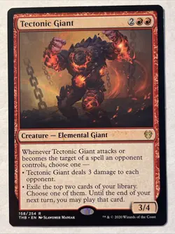 Tectonic Giant FOIL Theros Beyond Death NM Red Rare MAGIC MTG - Image 1