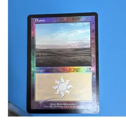 Magic: The Gathering Plains 7th Edition Foil Land White 343 Rob Alexander Art - Image 1