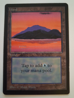 Island MP MTG Magic the Gathering Beta Basic Land (C) - Image 1