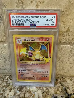 PSA 10 GEM MT Charizard Holo 4/102 Pokemon Celebrations Classic Collection - Image 1
