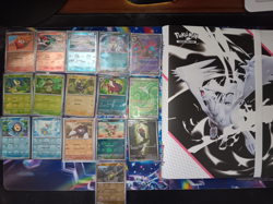 POKEMON OFFICIAL WHITE FLARE BINDER & 1 IR, 2 FA, &13 pokeball cards. - Image 1