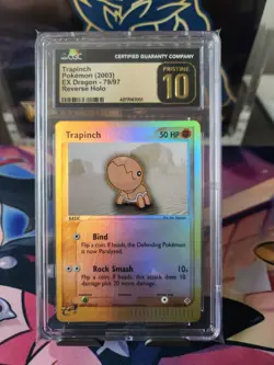 Pokemon Trapinch 79/97 2003 Ex Dragon Rev Holo CGC Pristine 10 - Image 1