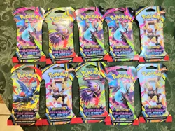 Lot of 10 Phantasmal Flames Pokemon Packs – Mint Condition, Sleeved & Sealed - Image 1
