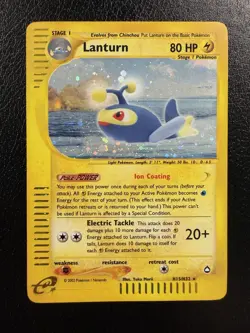 Lanturn Aquapolis H15/H32 Holo Rare Pokemon TCG MP - Image 1
