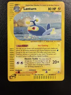 Lanturn Aquapolis H15/H32 Holo Rare Pokemon TCG MP - Image 3
