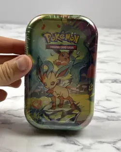 NEW Pokemon Prismatic Evolutions Mini Tin Leafeon Scarlet Violet Factory Sealed - Image 3