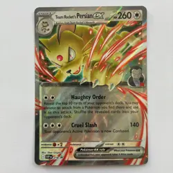 Team Rocket's Persian ex 218 Holo Promo Scarlet & Violet Promo Pokemon Near Mint - Image 1
