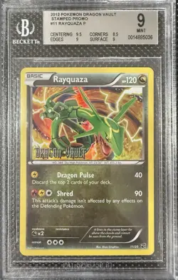 Rayquaza #11/20 - 2012 Pokemon Dragon Vault Stamped Promo - BGS 9 LOW POP! - Image 1