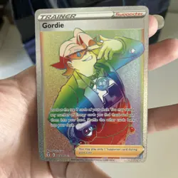 Pokemon TCG Gordie Evolving Skies 223/203 Holo Secret Rare Near Mint Condition - Image 4