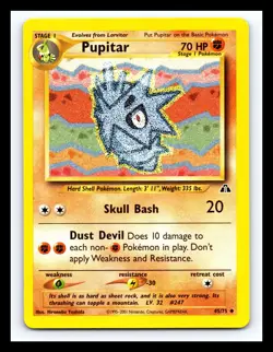💥 PUPITAR # 45/75 Pokemon 2001 Neo Discovery Unlimited Non Holo Vintage - Image 1