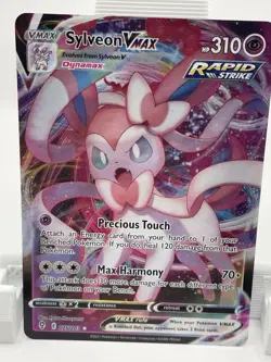 Pokemon Sylveon VMAX Rapid Strike Ultra Rare 075/203 Evolving Skies Holo 310 HP - Image 1