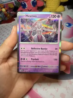 Pokemon Mewtwo SV: Scarlet & Violet 151 Rare Holo 150/165 - Image 1