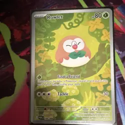 Pokemon Rowlet Holo Secret Rare 090/088 Basic 80 HP Attack 30 Pokemon TCG - Image 1