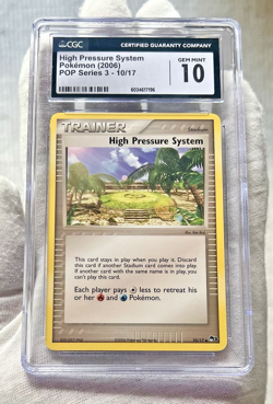 2006 Pokemon Pop Series 3 - High Pressure System #10/17 - CGC Gem Mint 10 - PSA - Image 2