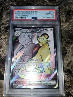 Team Rocket's Persian EX # 219/182 | Pokemon TCG - 2025 Destined Rivals | PSA 10 - Image 1