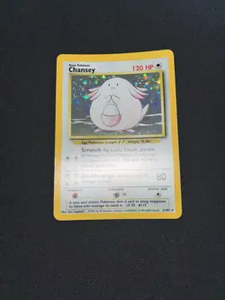 3/102 Chansey, Vintage Holo Pokemon, 1999-2000 4th Print Limited - Image 3