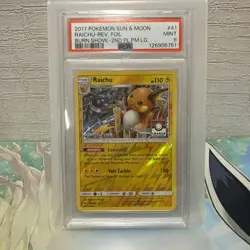 PSA 9 Raichu 41/147 2nd Place LEAGUE HOLO PROMO Pokemon (Low Pop) - Image 1