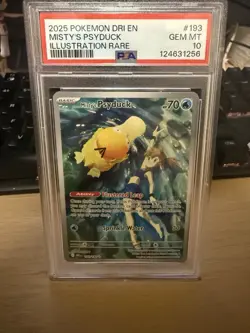 Pokemon SV10 Misty's Psyduck 193/182 Illustration Rare Holo ENG 2025 PSA 10 - Image 1
