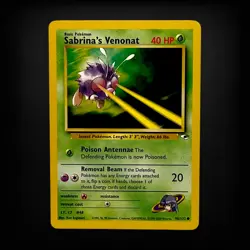 Sabrina's Venonat #096/132 Gym Heroes Pokemon TCG Vintage WoTC LP - Image 1