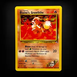 Pokemon TCG Gym Heroes Blaine's Growlithe (62) #062/132 Common LP - Image 1