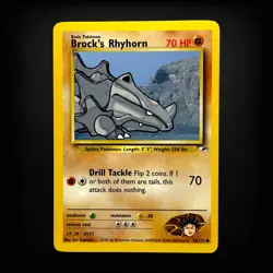 Pokemon TCG Gym Heroes Brock's Rhyhorn (70) #070/132 Common LP - Image 1