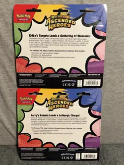 Set of 2 Pokemon Ascended Heroes ME2.5 Erika & Larry 2 Pk Blisters -Ready 2 Ship - Image 2