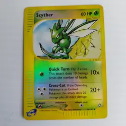 Pokemon TCG Aquapolis Reverse Holo: Scyther 57/147 - Image 2