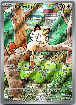 Meowth 106/094 Illustration Rare ME02: Phantasmal Flames NM - Image 1