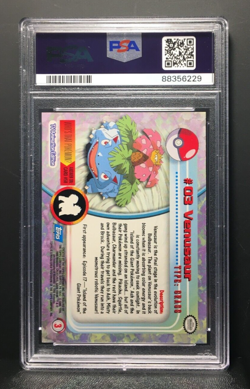 Venusaur #03 | 1999 Topps T.V. | PSA 9 Mint | englisch | Bisaflor | Pokemon - Image 2