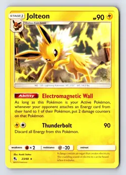 Jolteon 23/68 Rare Hidden Fates Pokemon Near Mint - Image 1