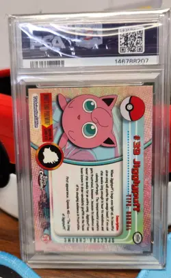 2000 Topps Chrome Pokemon TV Jigglypuff Spectra No. 39 PSA 8 - Image 2