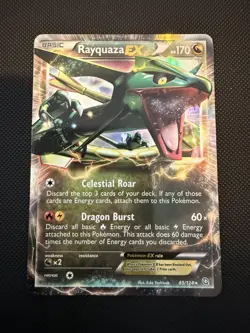 Rayquaza EX 85/124 Holo EX Rare Dragons Exalted Pokemon LP - Image 1
