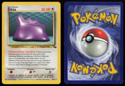 Ditto 18/62 Unlimited Rare Fossil Pokemon English HP - Image 3