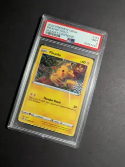 Pikachu SWSH153 - 2022 Pokemon Holiday Calendar Promo Holo PSA 9 - Image 3