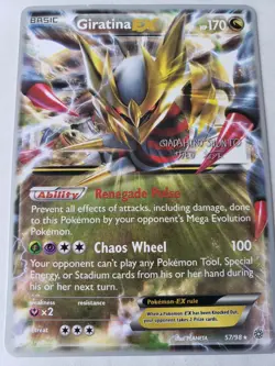 Pokemon Giratina EX HOLO Ultra Rare XY - Ancient Origins 57/98 LP - Image 2