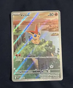 Victini Black Star Promo SVP208 Black Bolt White Flare Pokemon Illustration NM - Image 1