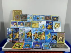 Pokemon Staryu Lot Pokemon Lot of 28 Cards and Stickers Staryu Mixed Pokemon Lot - Image 1