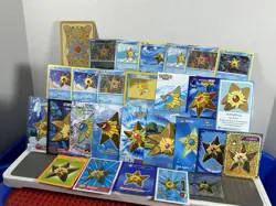 Pokemon Staryu Lot Pokemon Lot of 28 Cards and Stickers Staryu Mixed Pokemon Lot - Image 3