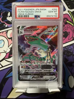 Rayquaza Vmax #252 PSA 10 Vmax Climax 2021 Pokemon Japanese SWSH - Image 1