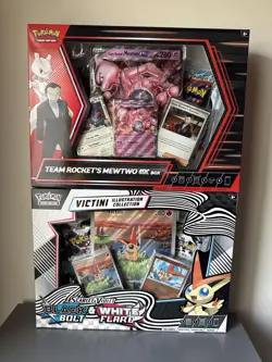 Pokemon TCG - Team Rocket’s Mewtwo Ex & Victini Illustration Collection Boxes - Image 1