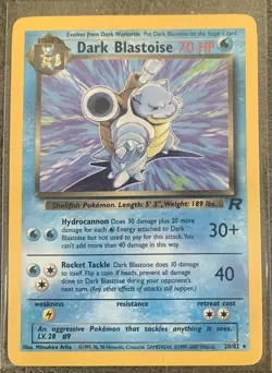 Pokemon TCG Dark Blastoise Non-Holo Rare 20/82 Team Rocket LP/NM Vintage Pokemon - Image 1