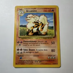 Arcanine 23/102 Base Set Uncommon Regular Stage 1 100 HP Legendary Pokemon - Image 1