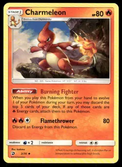 Charmeleon 2/70 Uncommon Dragon Majesty Pokemon Near Mint - Image 1