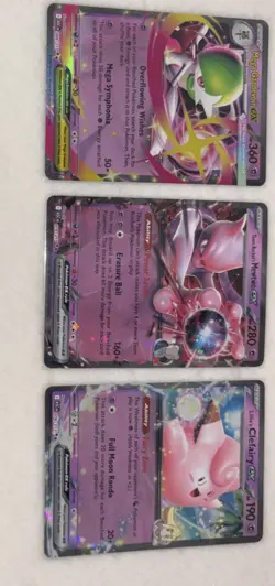 Pokemon Ascended Hero’s Double Rare Lot (3) Team Rockets Mewtwo Lillies Clefairy - Image 1