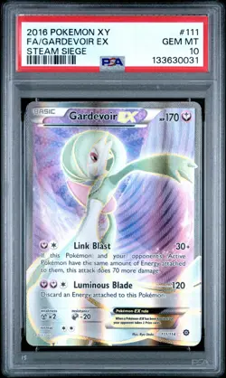 PSA 10 2016 POKEMON XY STEAM SIEGE FULL ART/GARDEVOIR EX 111 - Image 1