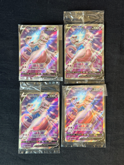 x4 Pokemon TCG Mewtwo V SWSH229 Holo Black Star Promo NM Stamped New Sealed - Image 1