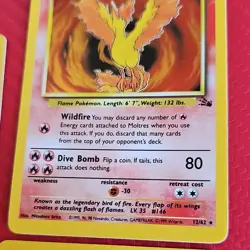 Pokemon Legendary Birds Trio Articuno Holo Moltres Holo Zapdos Non-Holo 1999 NM - Image 4